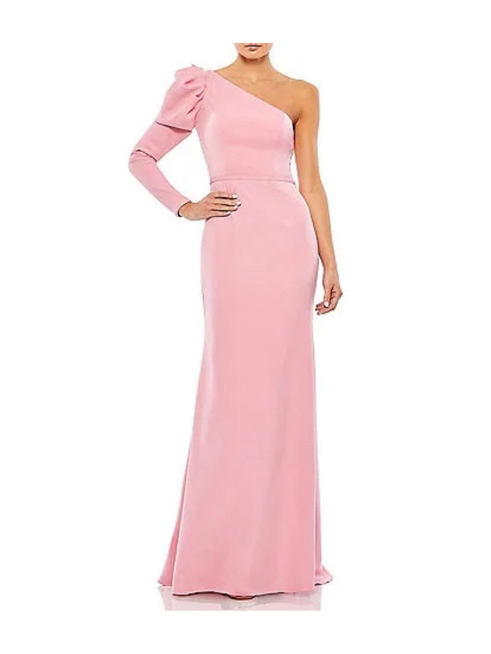 Women's Mac Duggal One Shoulder Gown Size 2 Pink